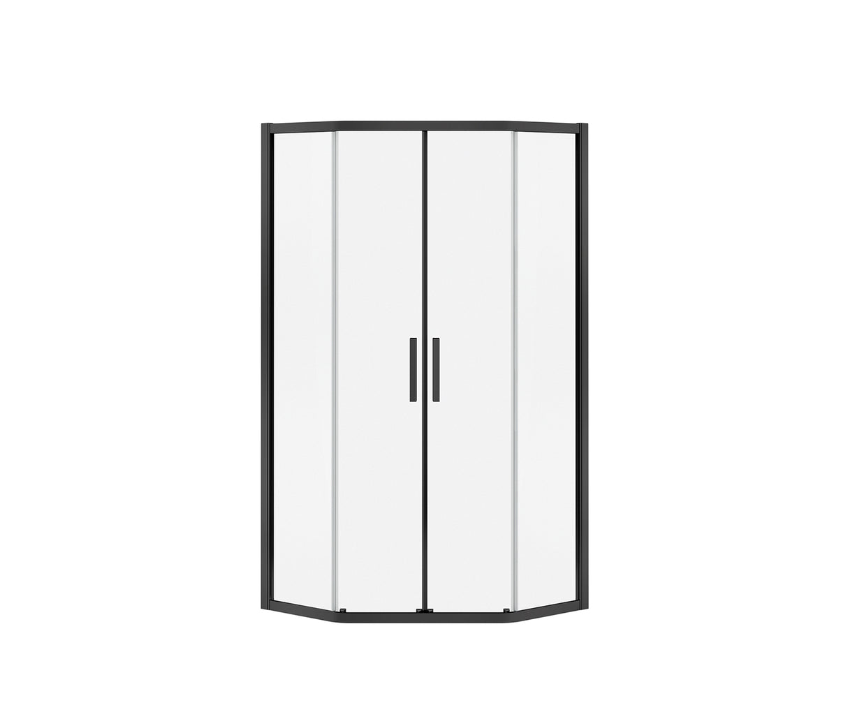 MAAX 137440-900-340-000 Radia Neo-angle 36 x 36 x 71 ½ in. 6 mm Sliding Shower Door for Corner Installation with Clear glass in Matte Black
