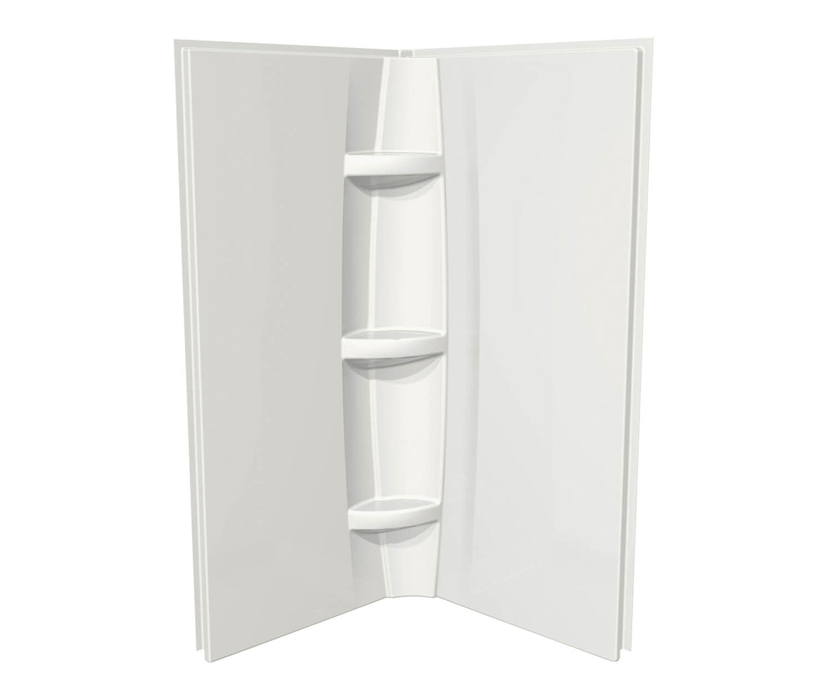 MAAX 105066-000-001-000 40 x 72 in. Acrylic Direct-to-Stud Two-Piece Shower Wall Kit in White