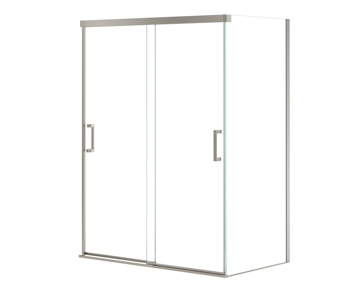 MAAX 136561-900-305-000 Incognito 76 Return Panel for 36 in. Base with Clear glass in Brushed Nickel