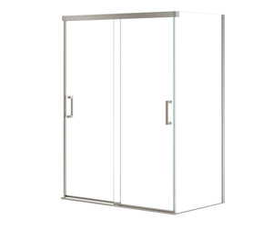 MAAX 136561-900-305-000 Incognito 76 Return Panel for 36 in. Base with Clear glass in Brushed Nickel
