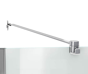 MAAX 136672-900-084-000 Reveal 71 56-59 x 71 ½ in. 8mm Pivot Shower Door for Alcove Installation with Clear glass in Chrome
