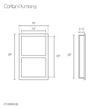 Dover 12" x 25" Double Shelf Wall Niche