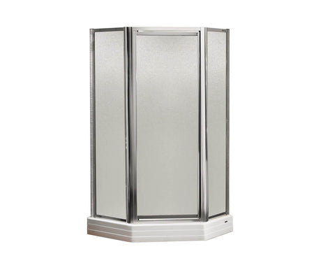 MAAX 137710-965-084-000 Silhouette Plus Neo-angle 38 x 38 x 70 in. Pivot Shower Door for Corner Installation with Hammer glass in Chrome