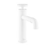 Avallon Single Hole, Single-Handle Wheel, Bathroom Faucet in Matte White