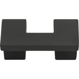 Atlas Homewares U Turn Knob 1 1/4 Inch (c-c) Matte Black