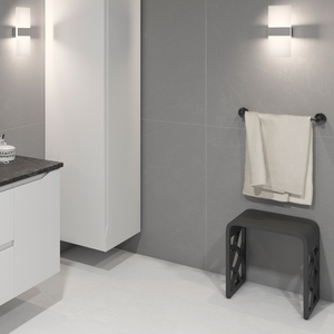 DAX Solid Surface Bath Stool - 16-3/4 x 16-3/4 x 9-1/16 inches DAX-ST-05-B
