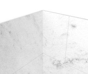 Swanstone TSMK-9650-1 50 x 96 Swanstone Traditional Subway Tile Glue up Bathtub and Shower Single Wall Panel in Carrara TSMK9650.221