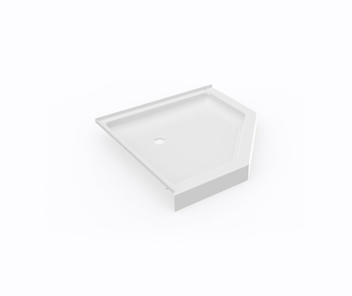 Swanstone SS-38NEO 38 x 38 Swanstone Corner Shower Pan with Center Drain in White SN00038MD.010