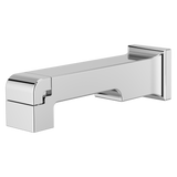 Modern Square Tub Spout with Diverter in Polished Chrome