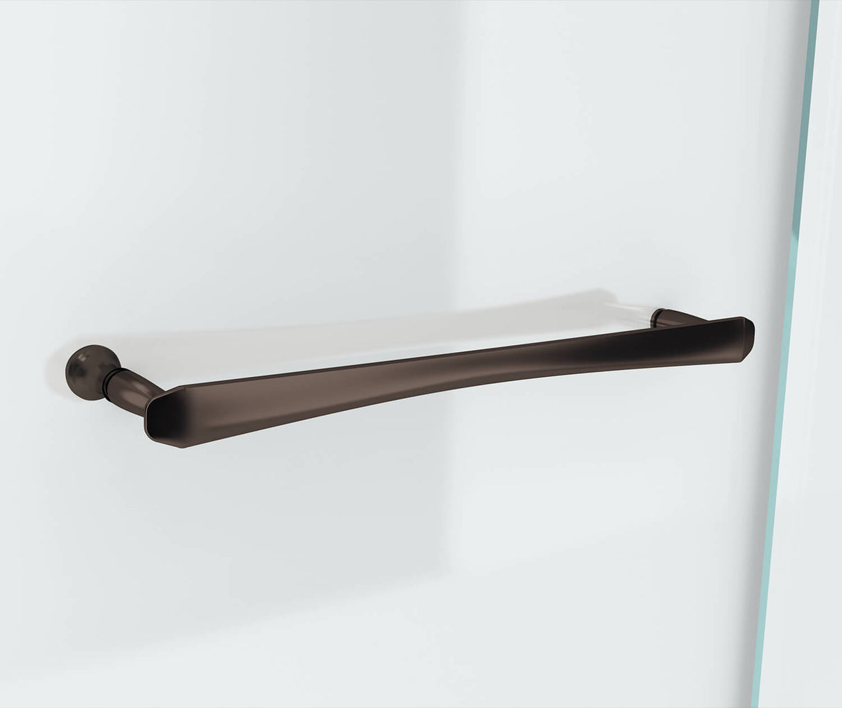 MAAX 136676-900-173-000 Reveal 71 32 ½-35 ½ x 71 ½ in. 8mm Pivot Shower Door for Alcove Installation with Clear glass in Dark Bronze