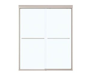 MAAX 135665-900-305-000 Aura 55-59 x 71 in. 6 mm Sliding Shower Door for Alcove Installation with Clear glass in Brushed Nickel