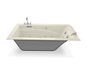 MAAX 101265-R-054-004 Optik 6032 Acrylic Alcove Right-Hand Drain Hydrofeel Bathtub in Bone