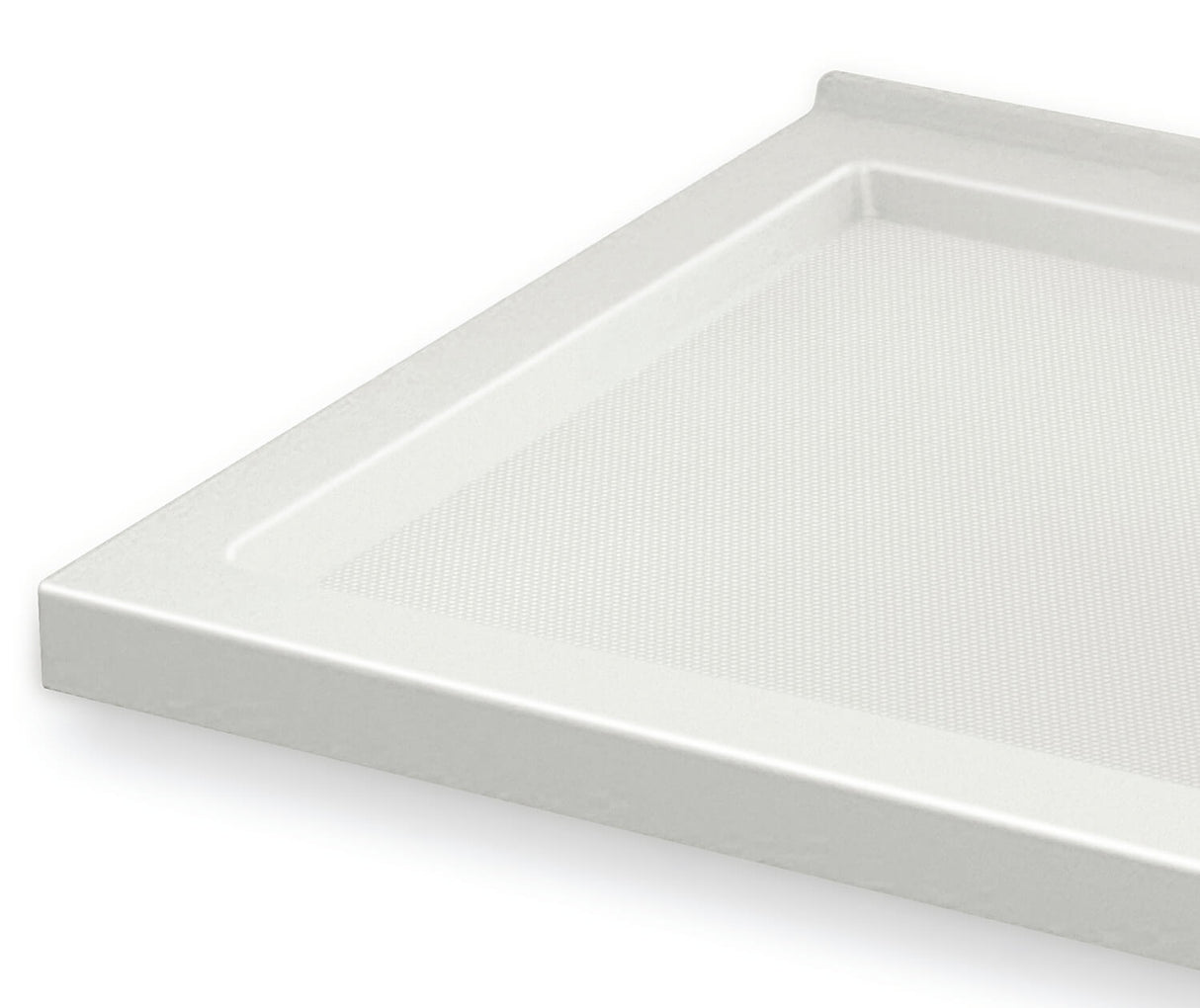 MAAX 410006-543-001-002 B3Round 6036 Acrylic Corner Right Shower Base in White with Anti-slip Bottom with Right-Hand Drain
