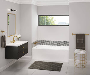 MAAX 106395-000-001-102 Bosca 6030 IFS AFR Acrylic Alcove Right-Hand Drain Bathtub in White