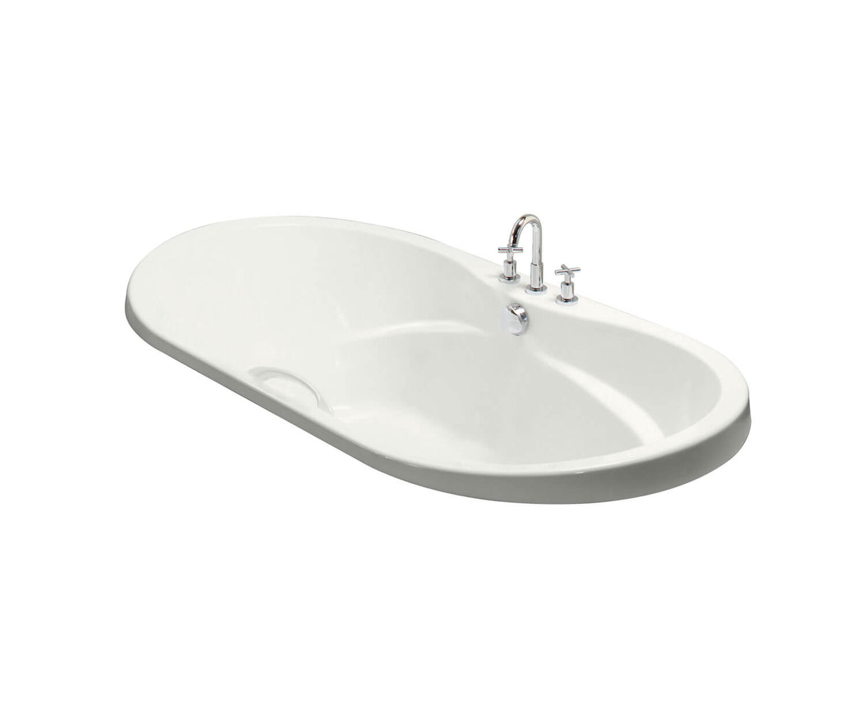 MAAX 102863-000-001-000 Living 6042 Acrylic Drop-in Center Drain Bathtub in White