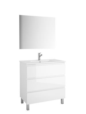 DAX Costa Engineered Wood and Porcelain Basin Single Vanity Cabinet, 36", White DAX-COS013611-ONX