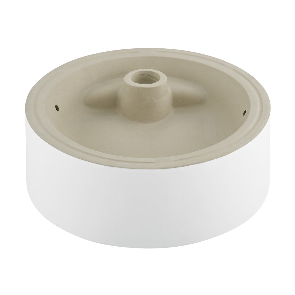 Beau 16.5" Round Vessel Bathroom Sink in Matte White