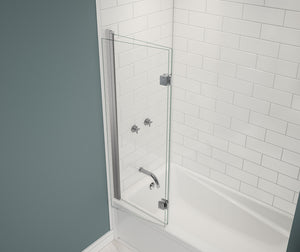 MAAX 137600-900-084-000 Edge Access 42 x 56 in. 6 mm Pivot Tub Screen for Alcove Installation with Clear glass in Chrome