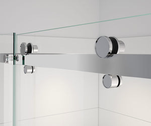 MAAX 138470-900-084-000 Vela 56 ½-59 x 78 ¾ in. 8mm Sliding Shower Door for Alcove Installation with Clear glass in Chrome
