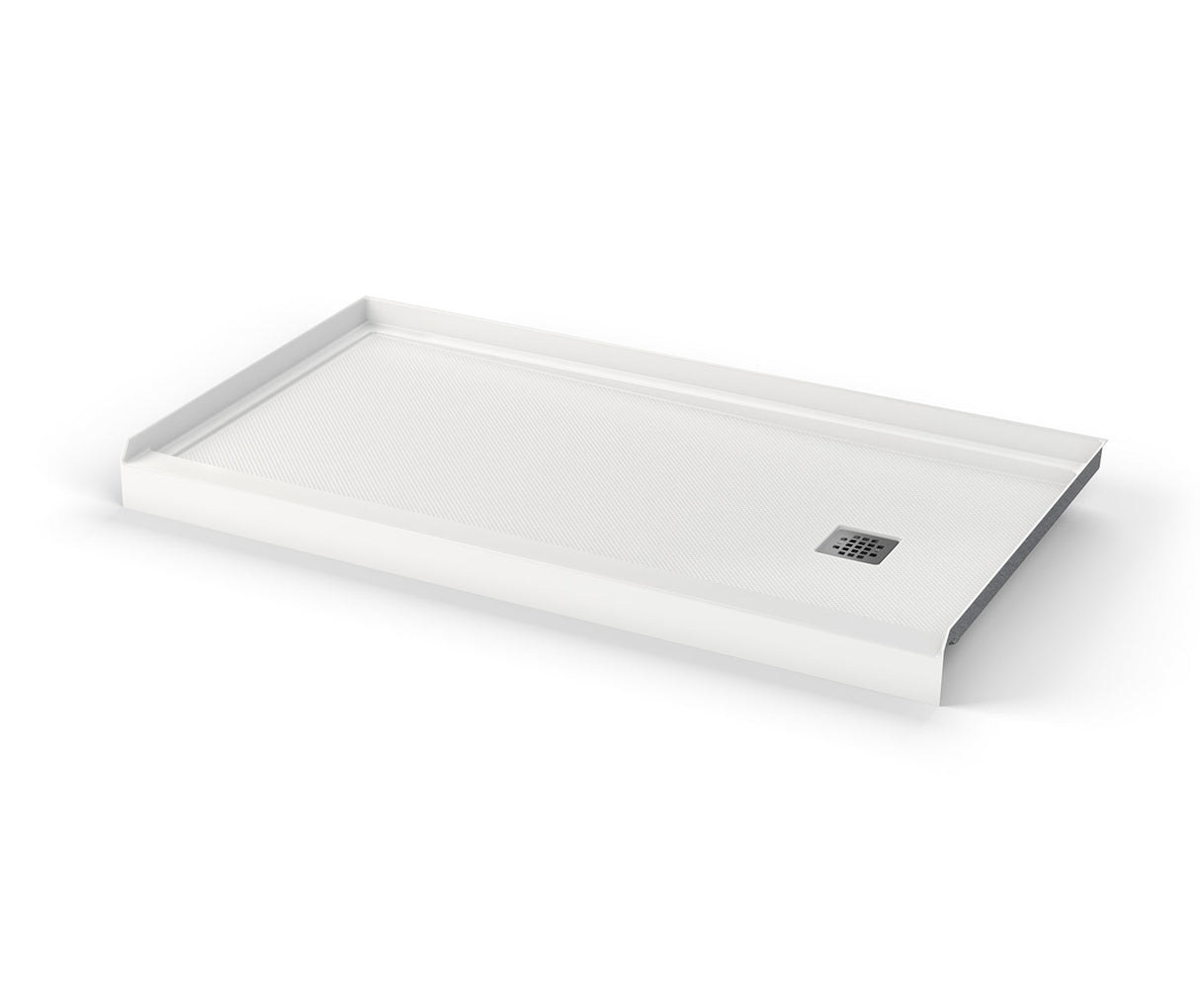 MAAX 420023-541-001-000 B3X 6032 Acrylic Alcove Shower Base with Anti-slip Bottom with Right-Hand Drain in White