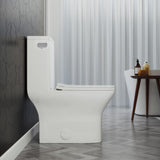 Carre One-Piece Square Toilet Left Side Flush Handle Toilet 1.28 gpf