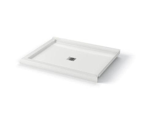 MAAX 420029-503-001-000 B3X 4836 Acrylic Corner Right Shower Base with Center Drain in White