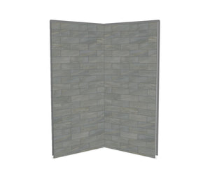 MAAX 103388-312-505 Utile 3636 Composite Direct-to-Stud Two-Piece Corner Shower Wall Kit in Organik Clay