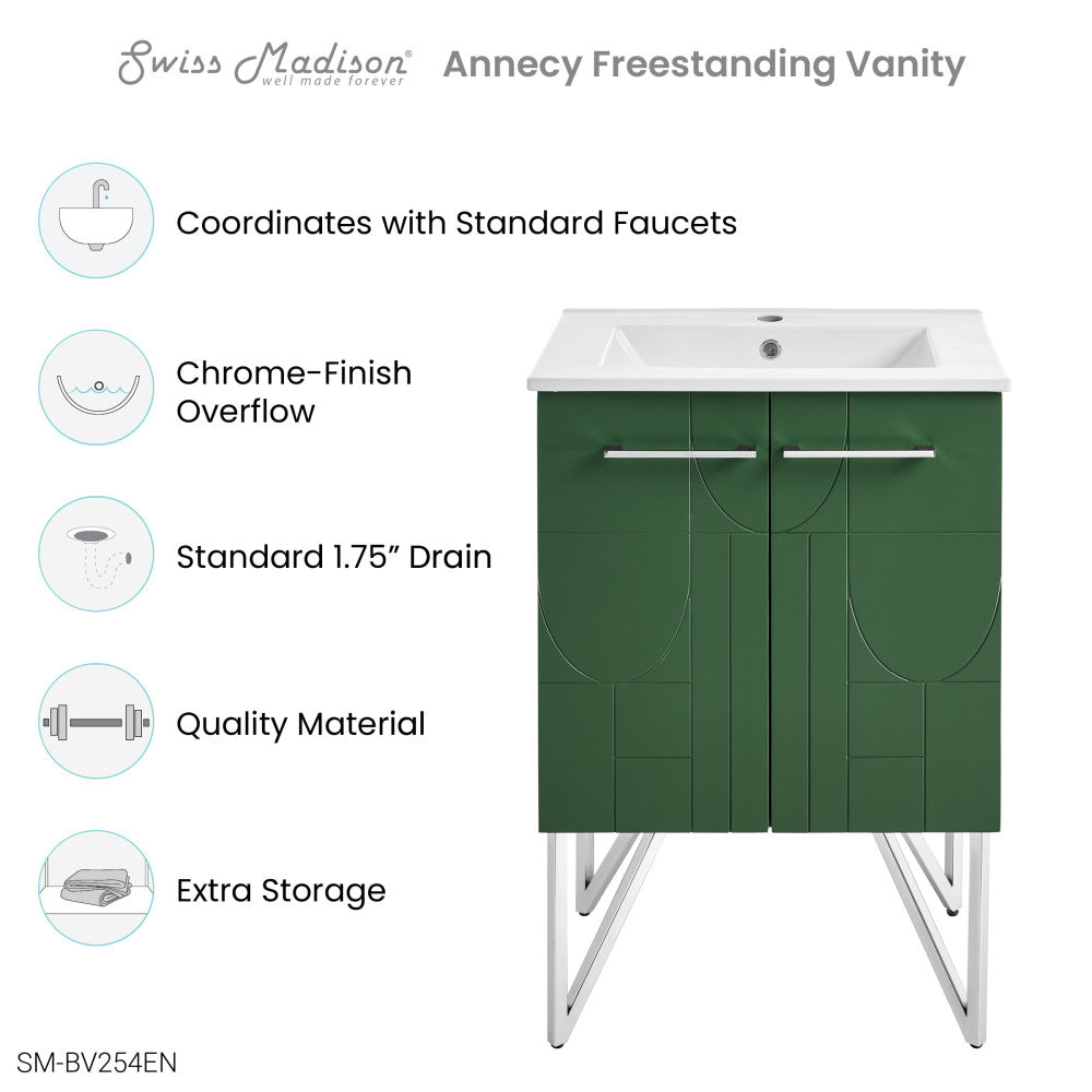 Annecy 24" Bathroom Vanity in Atlas Green