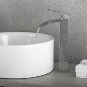 DAX Brass Single Handle Waterfall Vessel Basin Faucet, Chrome DAX-6690B-CR