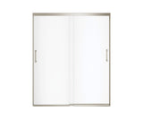 MAAX 139353-900-305-000 Incognito 70 56-59 x 70 ½ in. 8 mm Bypass Shower Door for Alcove Installation with Clear glass  in Brushed Nickel