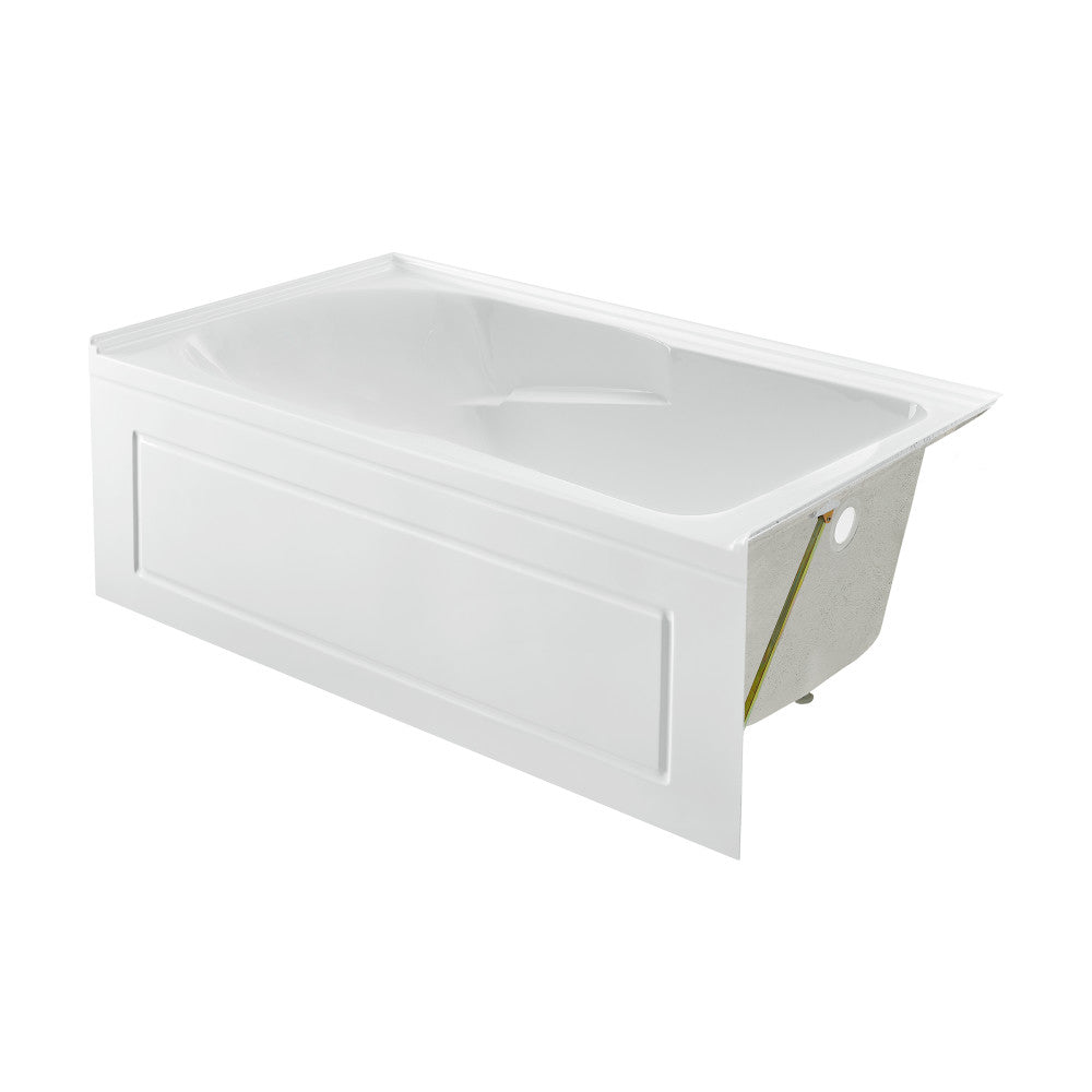 Concorde 60 in. x 32 in. Acrylic Glossy White, Alcove, Integral, Right-Hand Drain, Apron Bathtub