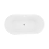 Claire 60" Freestanding Bathtub Matte Black and Matte White