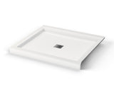 MAAX 420034-503-001-100 B3Square 4236 Acrylic Corner Right Shower Base in White with Center Drain