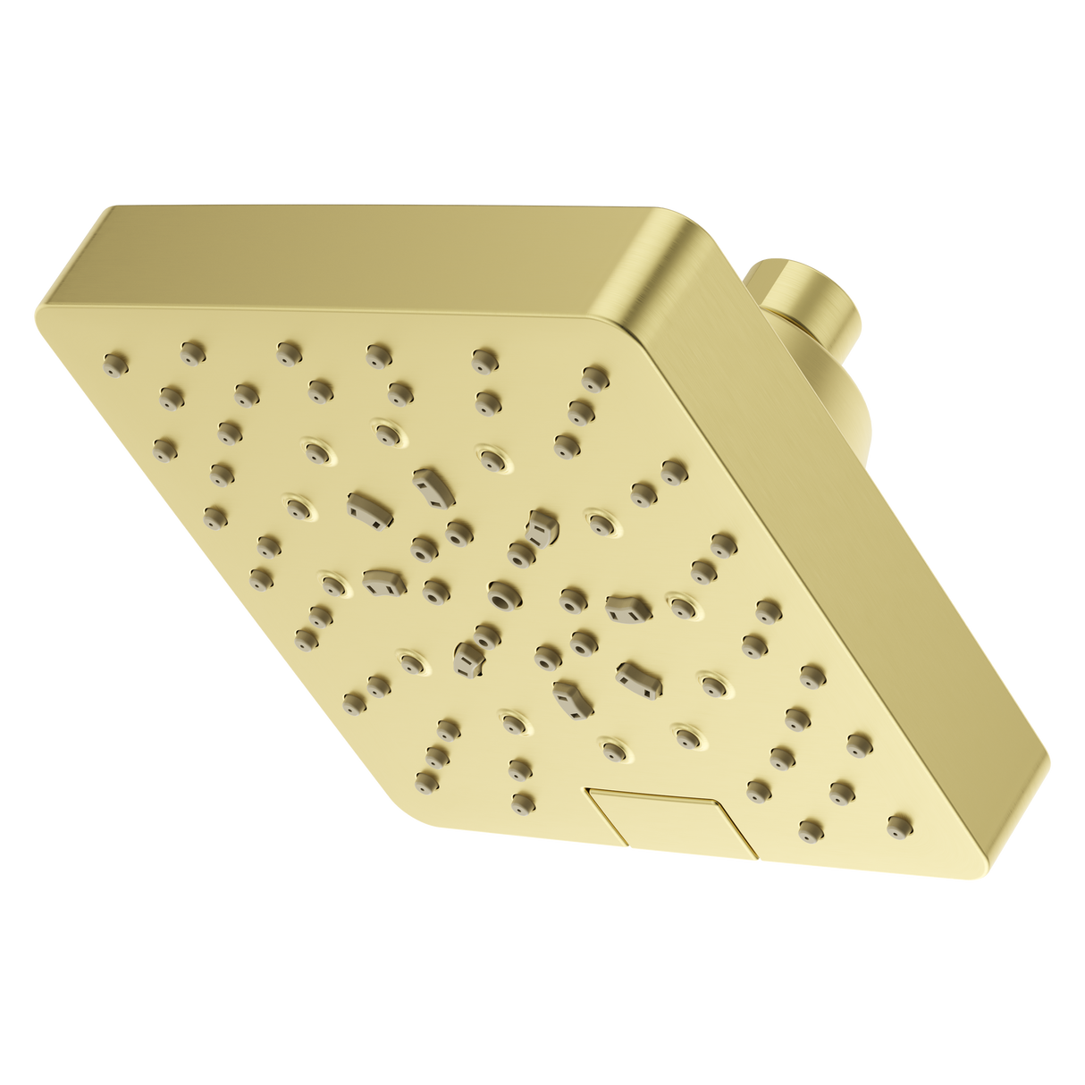 Modern Square Showerhead in Brushed Gold