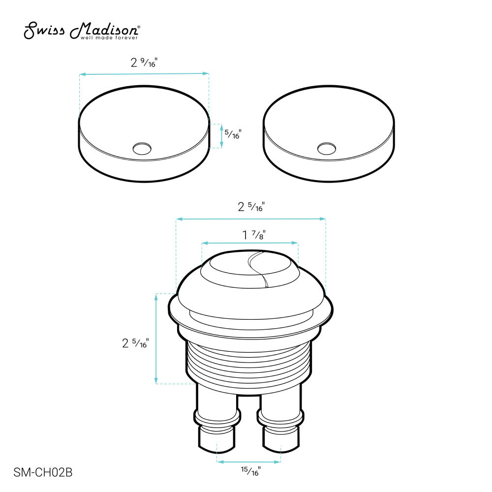 Toilet Hardware Black (SM-1T112HB)