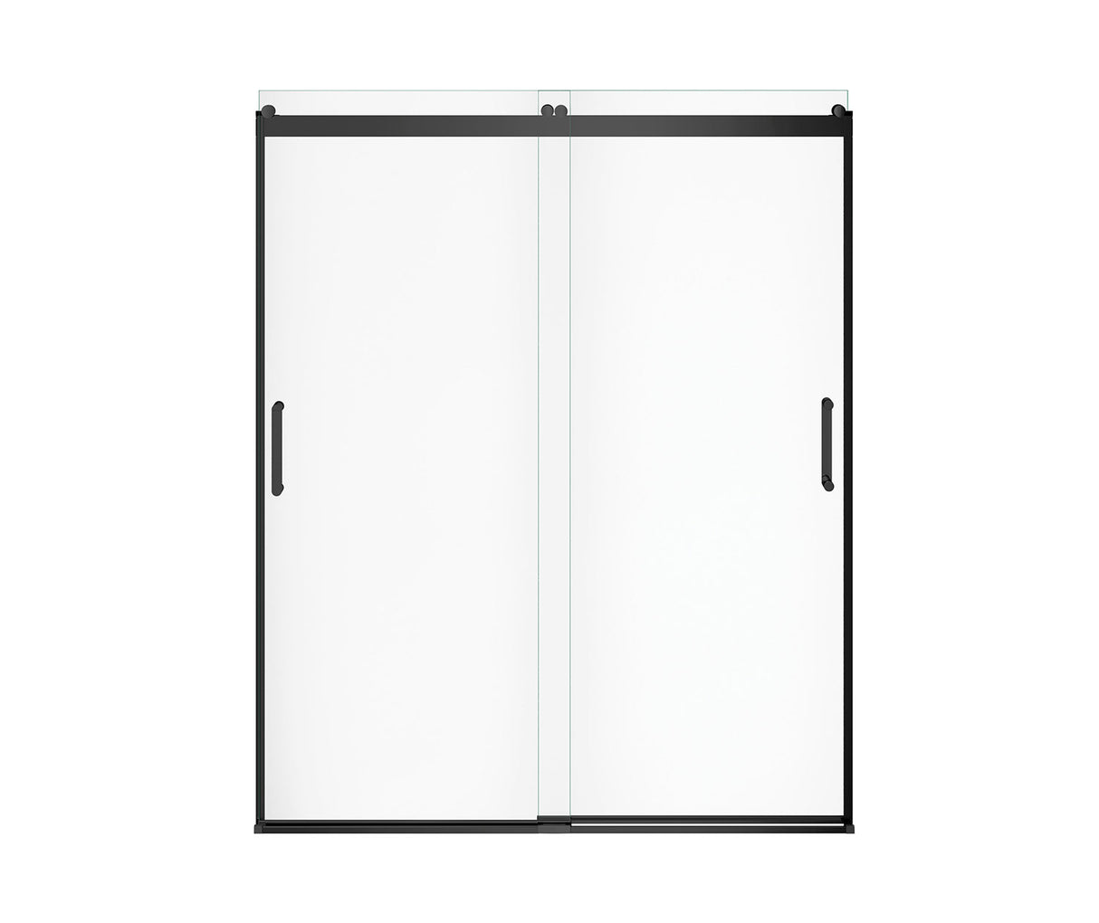 MAAX 136691-900-340-000 Revelation Round 56-59 in. x 70 ½-73 in. 6 mm Bypass Shower Door for Alcove Installation with Clear glass in Matte Black