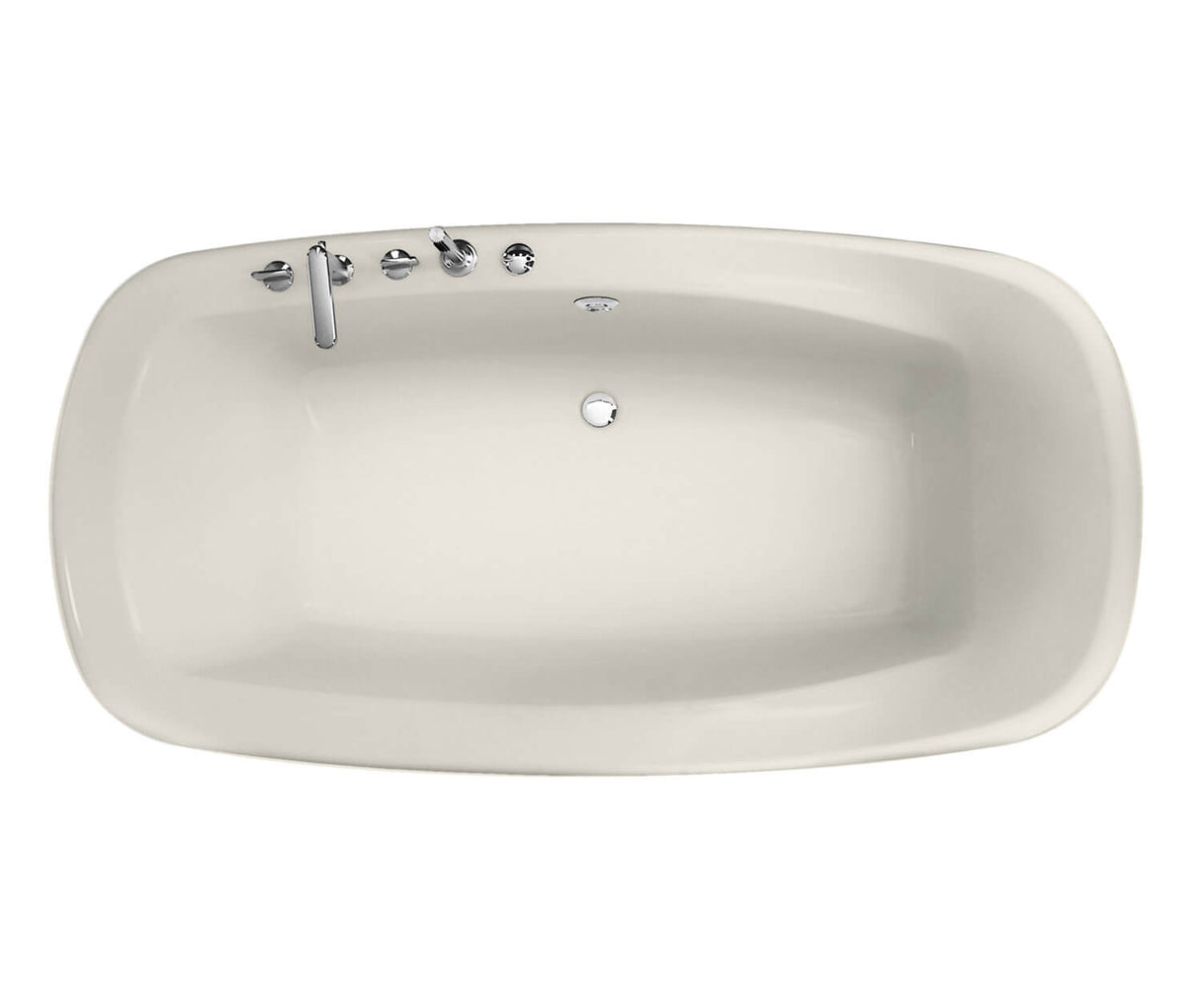 MAAX 101318-000-007 Eterne 7242 Acrylic Drop-in Center Drain Bathtub in Biscuit
