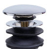 ALFI brand AB9056-PC Polished Chrome Pop Up Drain for Bathroom Sink with Overflow