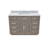 Dexterity 48 Inch Oak Vanity with Rectangular Undermount Sink - Gray Oak