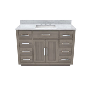 Dexterity 48 Inch Oak Vanity with Rectangular Undermount Sink - Gray Oak