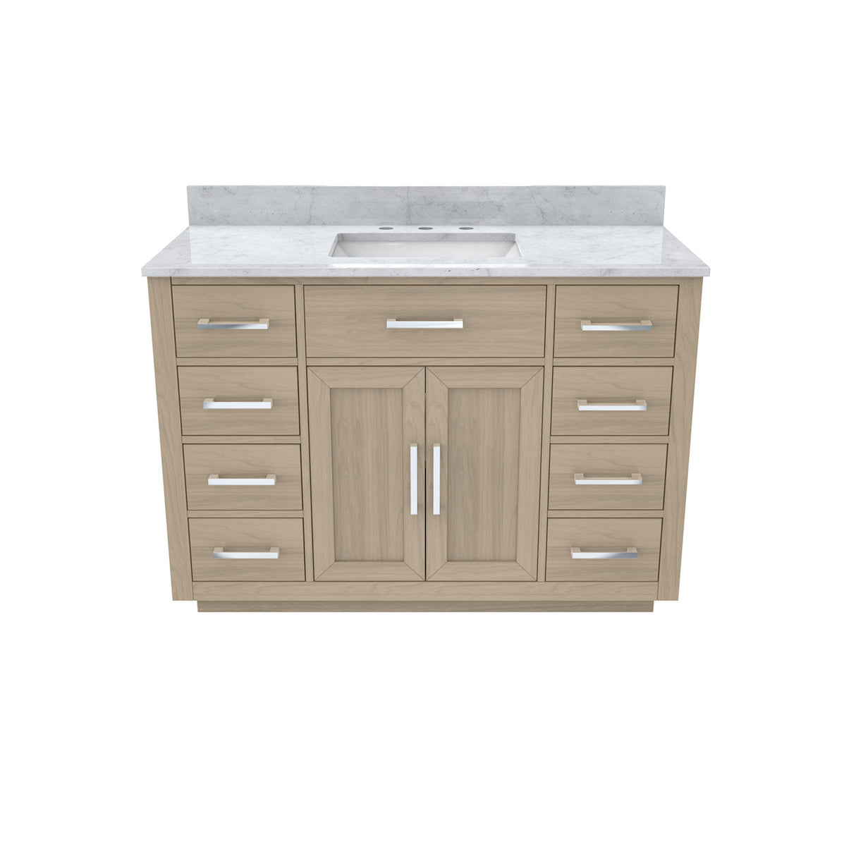 Dexterity 48 Inch Oak Vanity with Rectangular Undermount Sink - Light Oak