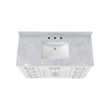 Dexterity 48 Inch Oak Vanity with Rectangular Undermount Sink - White