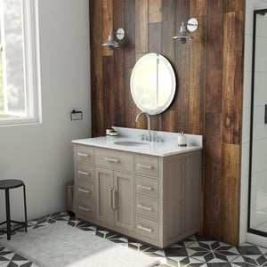 Dexterity 48 Inch Oak Vanity with Oval Undermount Sink - Gray Oak
