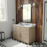 Dexterity 48 Inch Oak Vanity with Rectangular Undermount Sink - Light Oak