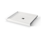 MAAX 420039-541-001-000 B3X 4236 Acrylic Alcove Shower Base with Anti-slip Bottom with Center Drain in White