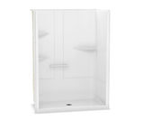 MAAX 105921-2-000-001 Camelia SH-6034 Acrylic Alcove Center Drain One-Piece Shower in White