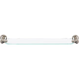 Atlas Homewares Emma Bath Glass Shelf 24 Inch Polished Nickel