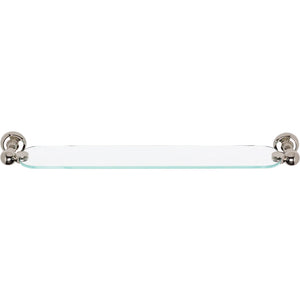 Atlas Homewares Emma Bath Glass Shelf 24 Inch Polished Nickel