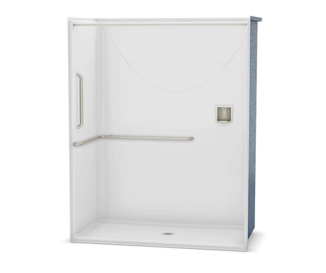 MAAX 106771-000-002-191 OPS-6030 - ANSI Grab Bar AcrylX Alcove Center Drain One-Piece Shower in White