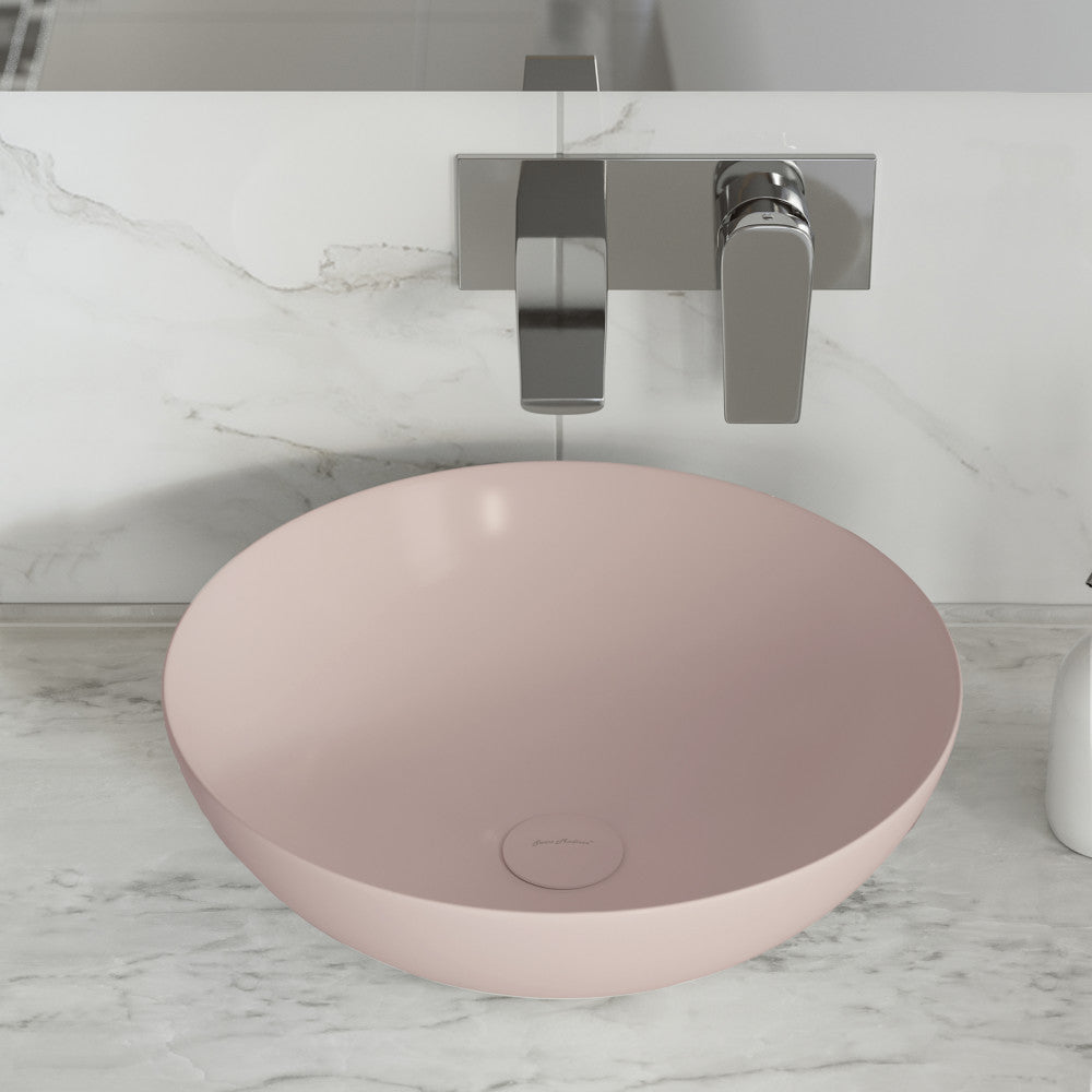 Ceramic Pop Up Drain w/o Overflow in Matte Pink